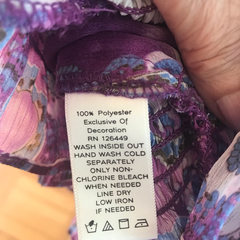 Gauzy Purple Blouse by Marc Bouwer XL - Picture 4 of 8